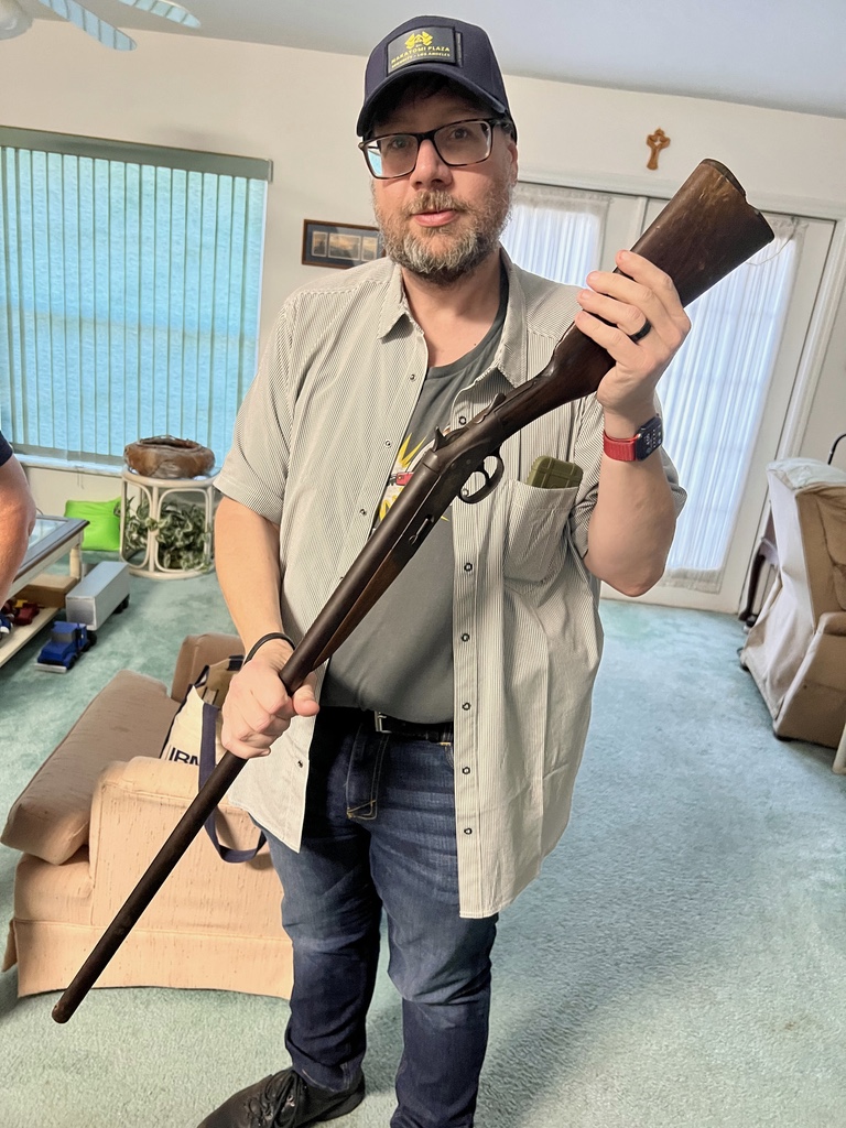 Holding Grandpa's Shotgun